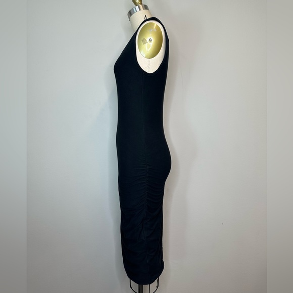 Standard James Perse Black Fitted Ruched Dress - Picture 3 of 4